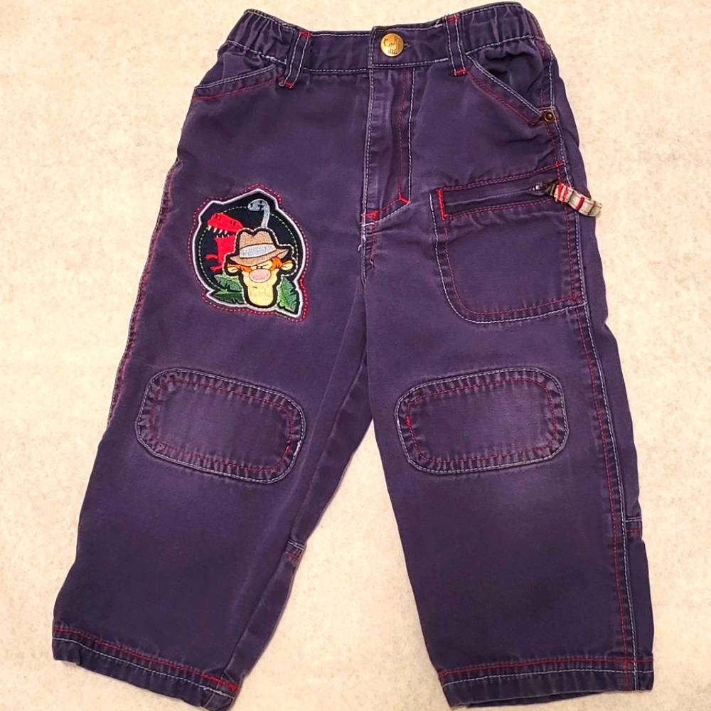 Tigger navy embroidered pants
